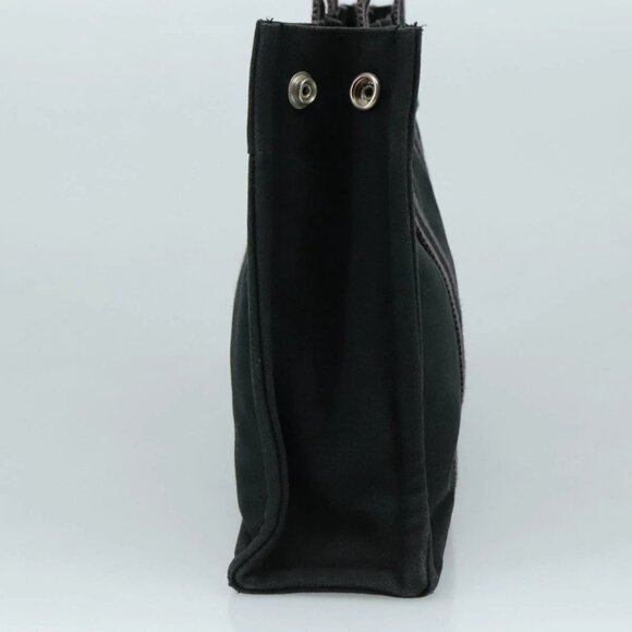 HERMES Fourre Tout PM Tote Bag Canvas Black Gray Auth 103394 - Picture 6 of 16